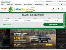 Tablet Screenshot of jakesweeneychevy.com